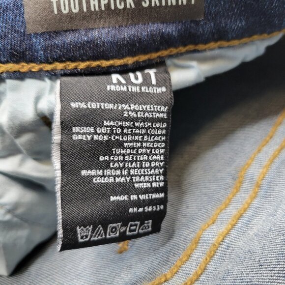 Kut From The Kloth Women's Size 8 Jeans Toothpick Skinny - Picture 7 of 7